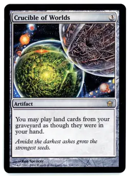 1X CRUCIBLE OF WORLDS [5DN - FIFTH DAWN] - MTG EARLY MODERN CARD [EXCELLENT] - Image 1