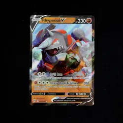 2020 Pokemon - Rhyperior V 095/189 Darkness Ablaze Full Art Holo Rare NM - Image 1