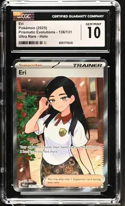 ??? CGC 10 Eri 136/131 Prismatic Evolutions Holo Ultra Rare Pokemon Trainer - Image 1