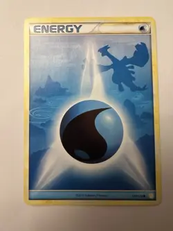 Pokemon TCG Water Energy Regular 117/123 HGSS Near Mint Condition - Image 1