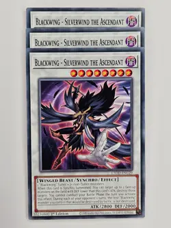 Yu Gi Oh - 3x L5DD-ENC29 Blackwing - Silverwind the Ascendant - Common - Image 1