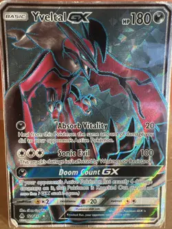 Pokemon TCG Yveltal GX Full Art Ultra Rare Holo Card 124/131 - Image 2