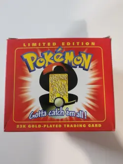 1999 Pokemon Burger King Charizard 23K Gold Plated Trading Card, Ball, Cert - Image 3