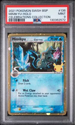 Mimikyu (Delta Species) SWSH136 SWSH: Sword & Shield Promo Cards Holo PSA 9 - Image 1