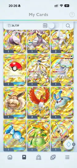 Pokemon TCG Pocket Account. Level 53. 2x Professor. Over 25,000 Cards. - Image 1