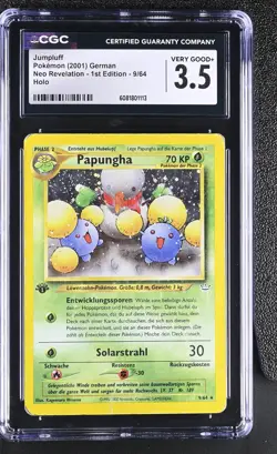 CGC 3.5 German Jumpluff 2001 Neo Revelation - 1st Edition 9/64 Holo Pokemon Card - Image 1