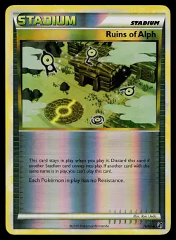 Pokemon Card - Ruins Of Alph Undaunted 76/90 Reverse Holo - Image 1