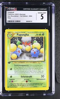 CGC 5 German Jumpluff 2001 Neo Revelation - 1st Edition 9/64 Holo Pokemon Card - Image 1