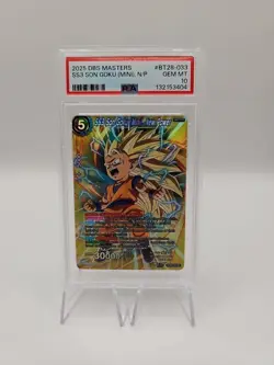 Dragon Ball Super Card Game Master SS3 Son Goku Mini PSA GEM MINT 10 Pop 1 - Image 1