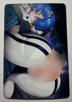 SEXY HEROINE WAIFU Rei Ayanami EVANGELION DBZ BACK ACG PRISMATIC HOLO CARD NM - Image 1