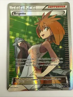 Brigette 161/162 XY Breakthrough Full Art Holo Trainer Supporter Pokemon Card MP - Image 1