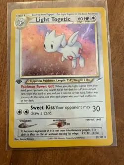 Light Togetic 15/105 Neo Destiny Holo 1st Edition Pokemon Card LP Holographic 15 - Image 1
