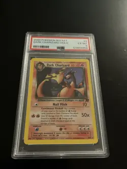 Dark Charizard Holo Team Rocket PSA 6 2000 WOTC Pokemon Card #4 - Image 1