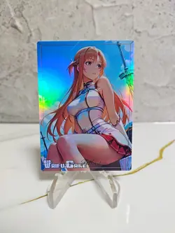 Asuna SAO Trading Card Waifu Goddess Story Anime Girl holo Karte Manga Full Art - Image 1