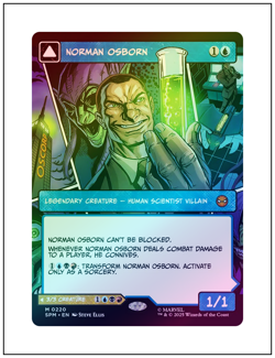 1x Norman Osborn, Borderless Art Foil, Magic MTG NM - Image 1