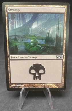 Swamp 241 - MTG Magic the Gathering - M13 - Misprint Miscut Crimped - Image 1