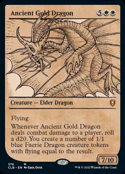 Ancient Gold Dragon (Showcase) [Commander Legends: Battle for Baldur's Gate] - Image 1