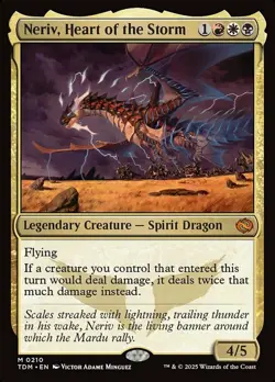 MTG Neriv, Heart of the Storm - Foil, Tarkir: Dragonstorm, Near Mint, English - Image 1
