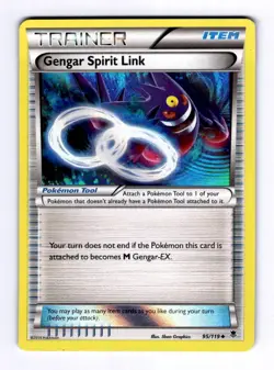 Gengar Spirit Link XY - Phantom Forces #95 (2014) Uncommon Holo NM Pokemon - Image 1