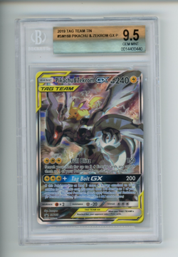 2019 Pokemon Tag Team Tin Pikachu Zekrom GX SM168 Black Star Promo BGS 9.5 - Image 1