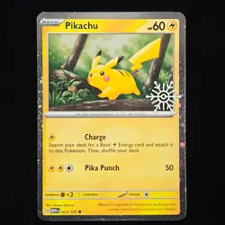 Pikachu | 025/165 | Scarlet & Violet 151 | Stamped Holiday Promo | Pokemon TCG - Image 1