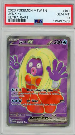 2023 Pokemon Scarlet & Violet 151 Jynx ex Ultra Rare #191 PSA 10 Gem Mint - Image 1