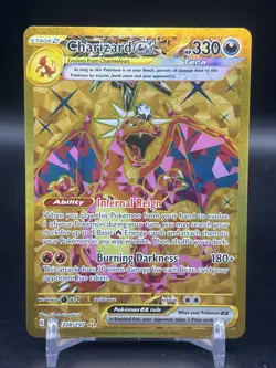 Charizard ex 228/197 Hyper Rare Pokemon SV03: Obsidian Flames Gold English NM - Image 1