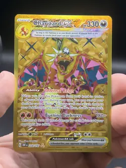 Charizard ex 228/197 Hyper Rare Pokemon SV03: Obsidian Flames Gold English NM - Image 3