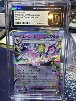 2024 Pokemon Japanese SV Terastal Fest EX Holo Espeon ex #63 CGC 10 PRISTINE - Image 1