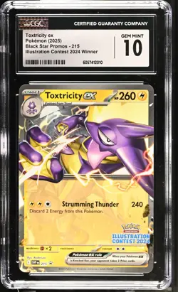 2025 Pokemon Toxtricity ex 215 Illustration Contest 2024 Winner Promo CGC 10 - Image 1