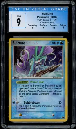 PSA 8 Suicune Holo Rare POP Series 2 #4/17 Promo Pokemon - Image 1