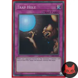 Yugioh Trap Hole LOB-EN058 Reprint Super Rare NM - Image 1