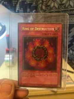 Ring Of Destruction Rare Unlimited PGD-000 Yugioh Card Early 2000s Playing Card - Image 1