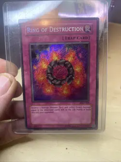 Ring Of Destruction Rare Unlimited PGD-000 Yugioh Card Early 2000s Playing Card - Image 5