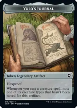 VOLO'S JOURNAL TOKEN x1 mtg NM Commander Baldurs Gate 1 Token - Image 1