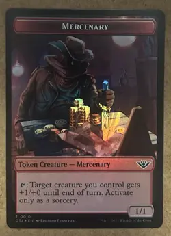 Foil* Zombie Rogue / Mercenary Token - Outlaws Of Thunder Junction- LP MTG - Image 2