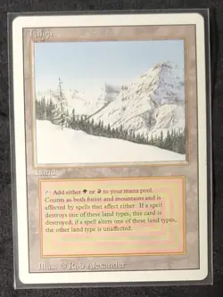 MtG Magic the Gathering Revised Edition 1994 Taiga Dual Land Lightly played - Image 1