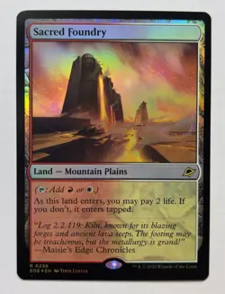 MTG Edge Of Eternities - Sacred Foundry #256 Rare HOLO FOIL - Image 1