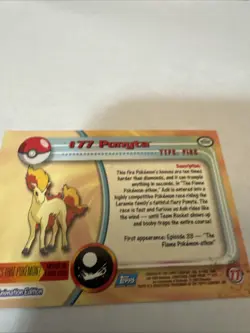 2000 Topps Chrome Pokemon TV Animation Edition Ponyta #77 - Image 3