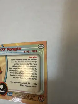 2000 Topps Chrome Pokemon TV Animation Edition Ponyta #77 - Image 4