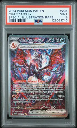 2024 POKEMON PAF EN-PALDEAN FATES SPECIAL ILLUSTRATION RARE CHARIZARD EX PSA 9 - Image 1