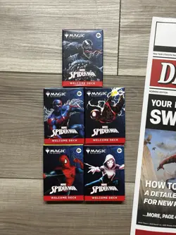 SDCC 2025 Magic The Gathering Spider-Man Welcome Deck COMPLETE SET & Play Mat - Image 2