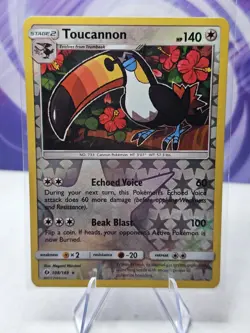 Toucannon 108/149 Reverse Holo Sun & Moon Base Set Pokemon - Image 1