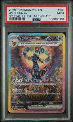 2025 POKEMON PRE EN-PRISMATIC EVOLUTIONS #161 UMBREON EX PSA 9 - Image 1