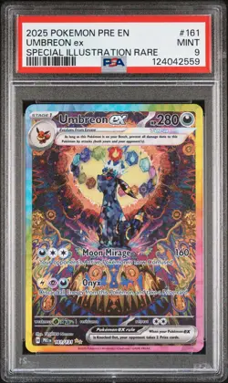 2025 POKEMON PRE EN-PRISMATIC EVOLUTIONS #161 UMBREON EX PSA 9 - Image 1