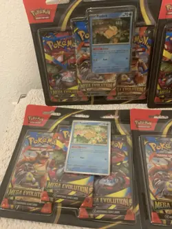 POKEMON TCG MEGA EVOLUTIONS 3 PACK BLISTER LOT (6) All PSYDUCK PROMOS - Image 2