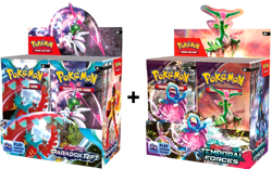 Pokemon TCG Paradox Rift + Temporal Forces Booster Box COMBO Bundle Sealed - Image 1