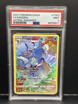Kingdra TG03/TG30 Full Art Ultra Rare 2022 Pokemon Astral Radiance PSA 9 Mint - Image 1