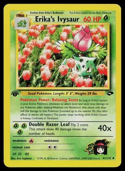 Pokemon Card - Erika's Ivysaur Gym Challenge 41/132 Uncommon 1st Edition - Image 1