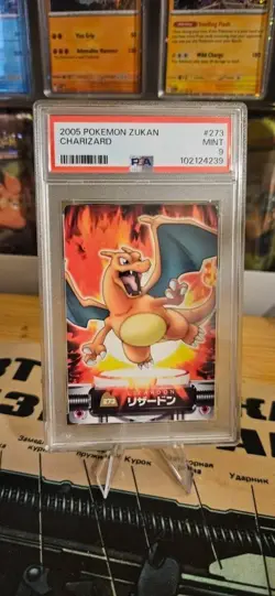2005 Pokemon Bandai Carddass Zukan Adv. Gen Charizard PSA 9 Japanese #273 - Image 1
